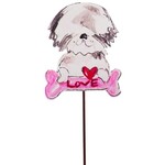 the round top collection dalmation heart stake