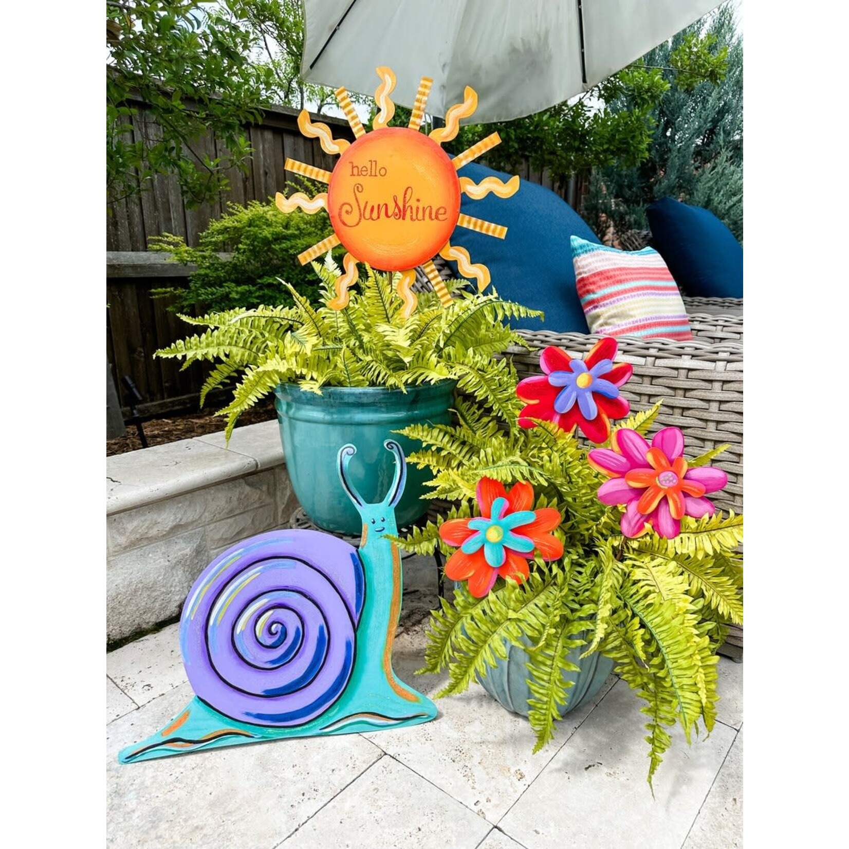 the round top collection small enchanted flower stake