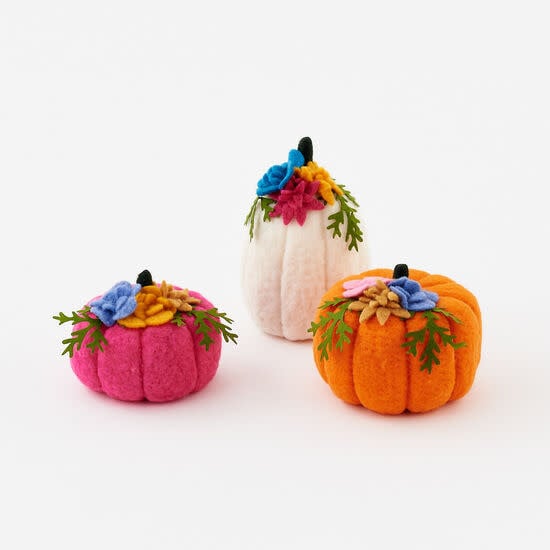 available at m. lynne designs large felt pumpkin