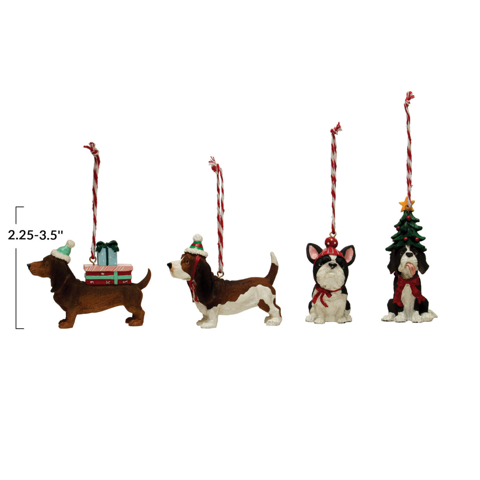 m. lynne designs christmas dog ornament