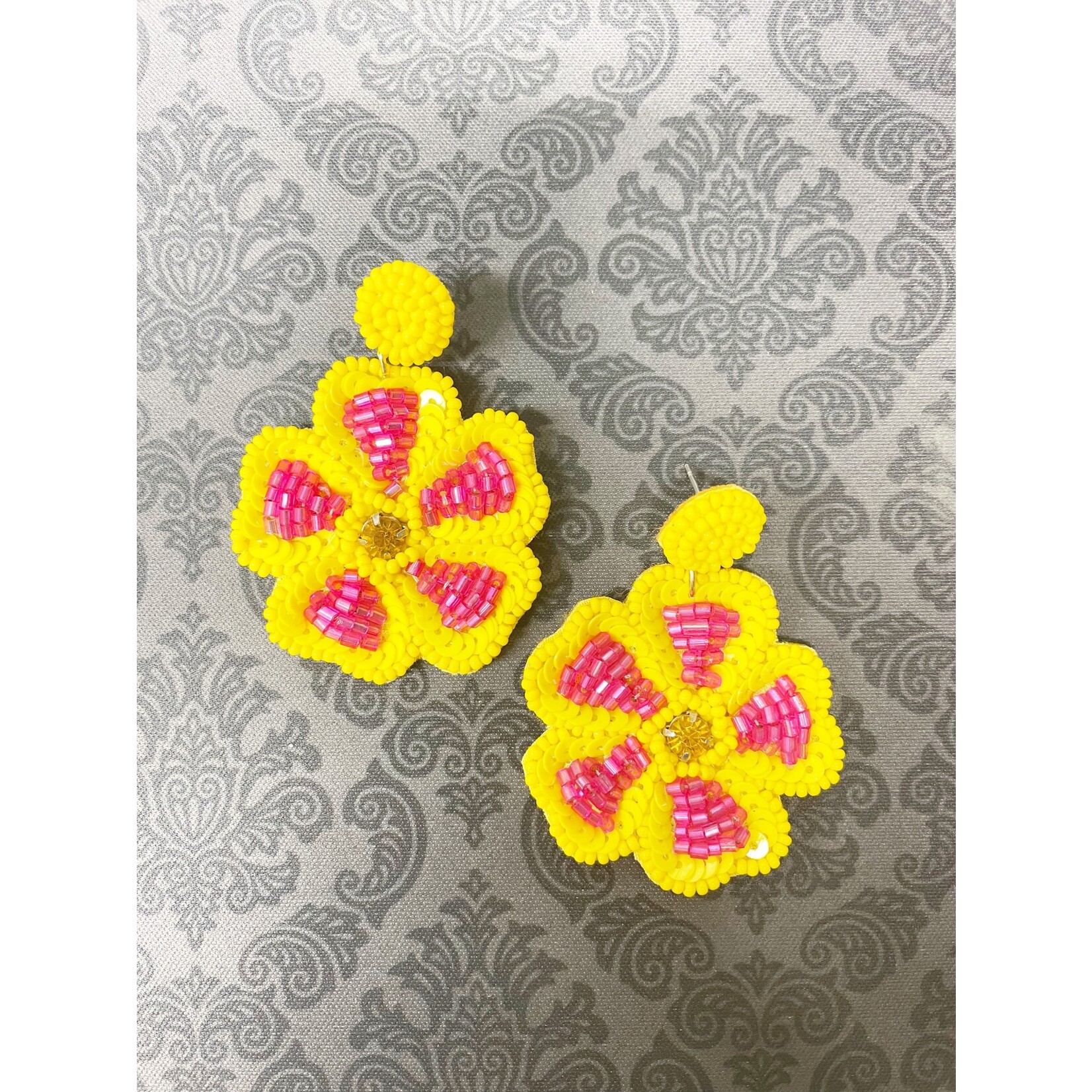 m. lynne designs beaded floral earring