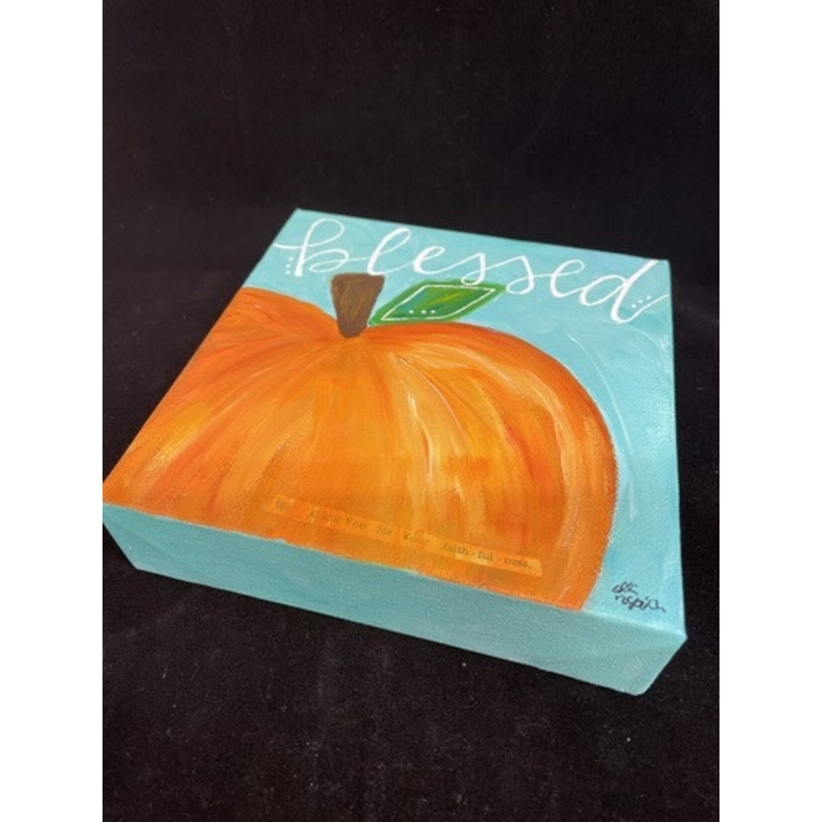 m. lynne designs fall pumpkin canvas