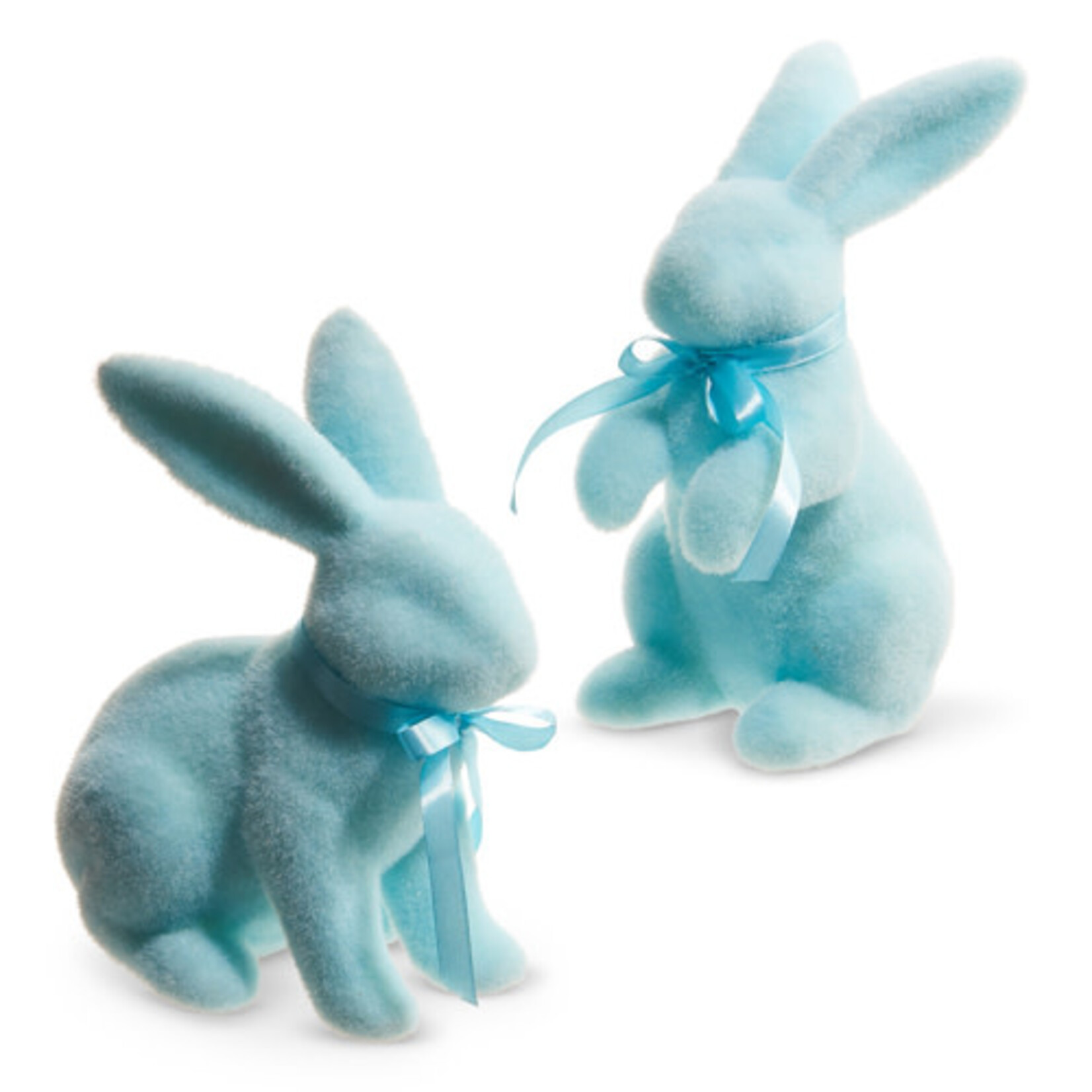 m. lynne designs flocked bunny with ribbon
