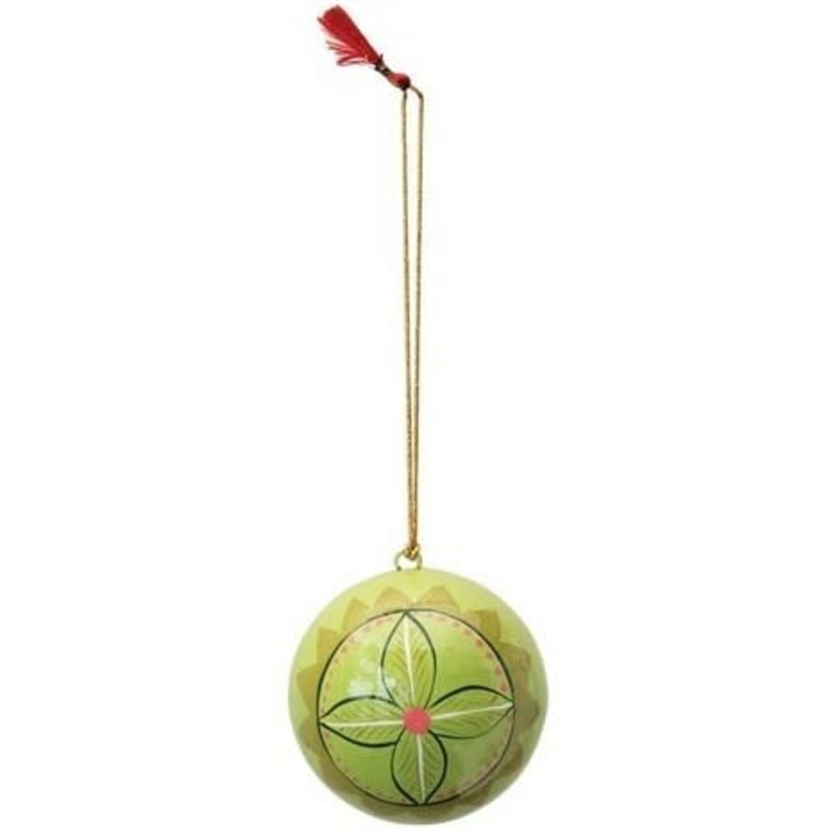 m. lynne designs paper mache round ornament