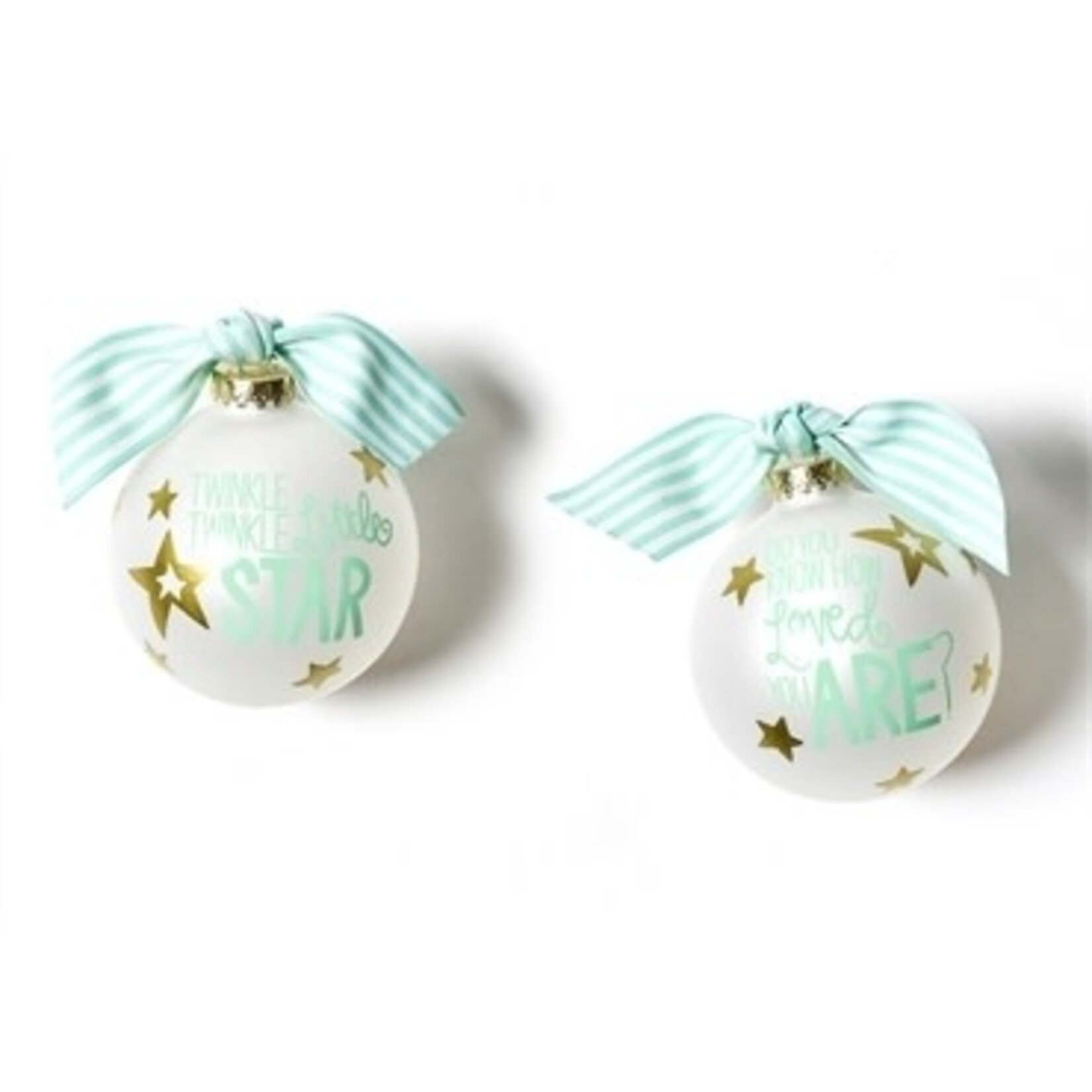 coton colors twinkle twinkle little star glass ornament