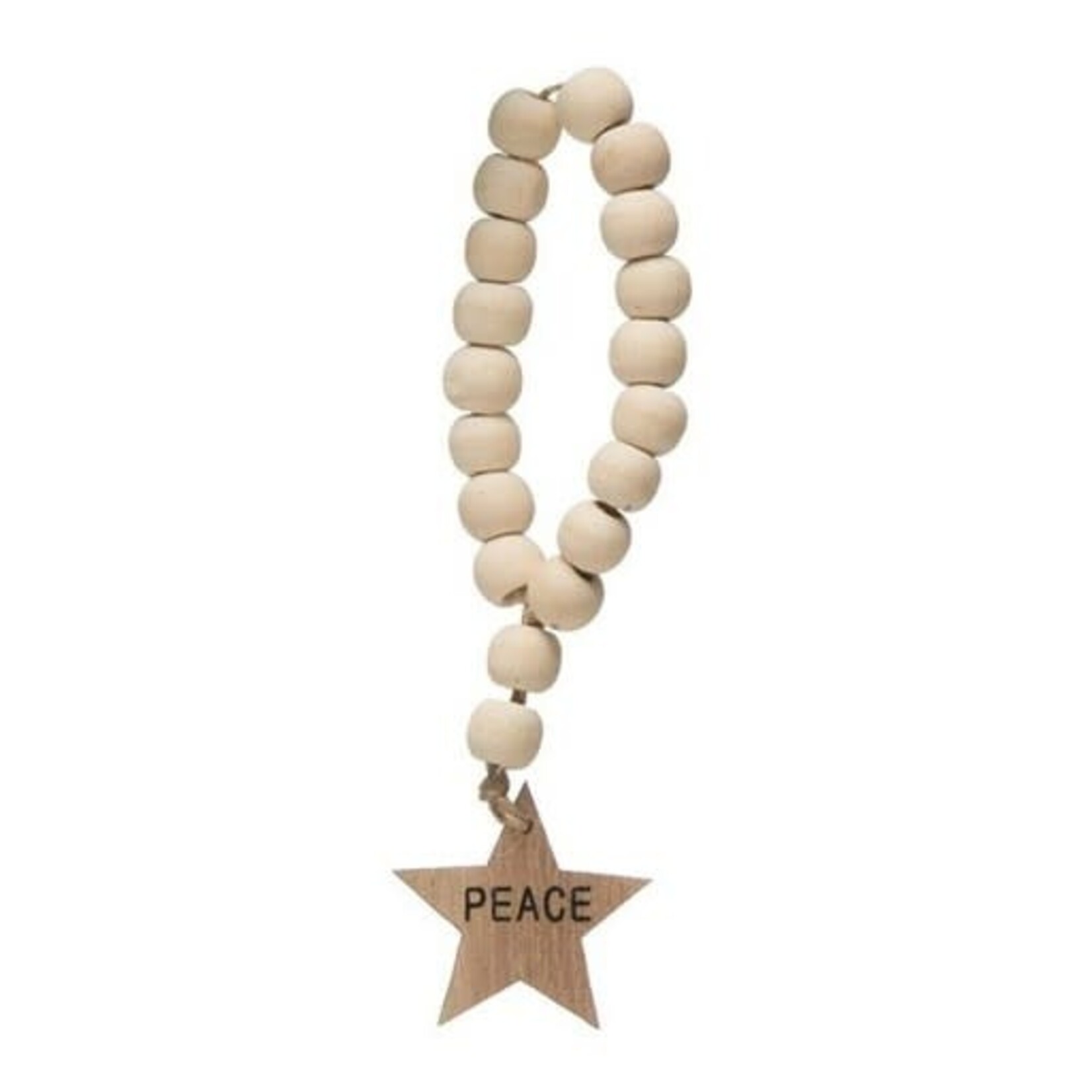 m. lynne designs christmas wood bead wine charm
