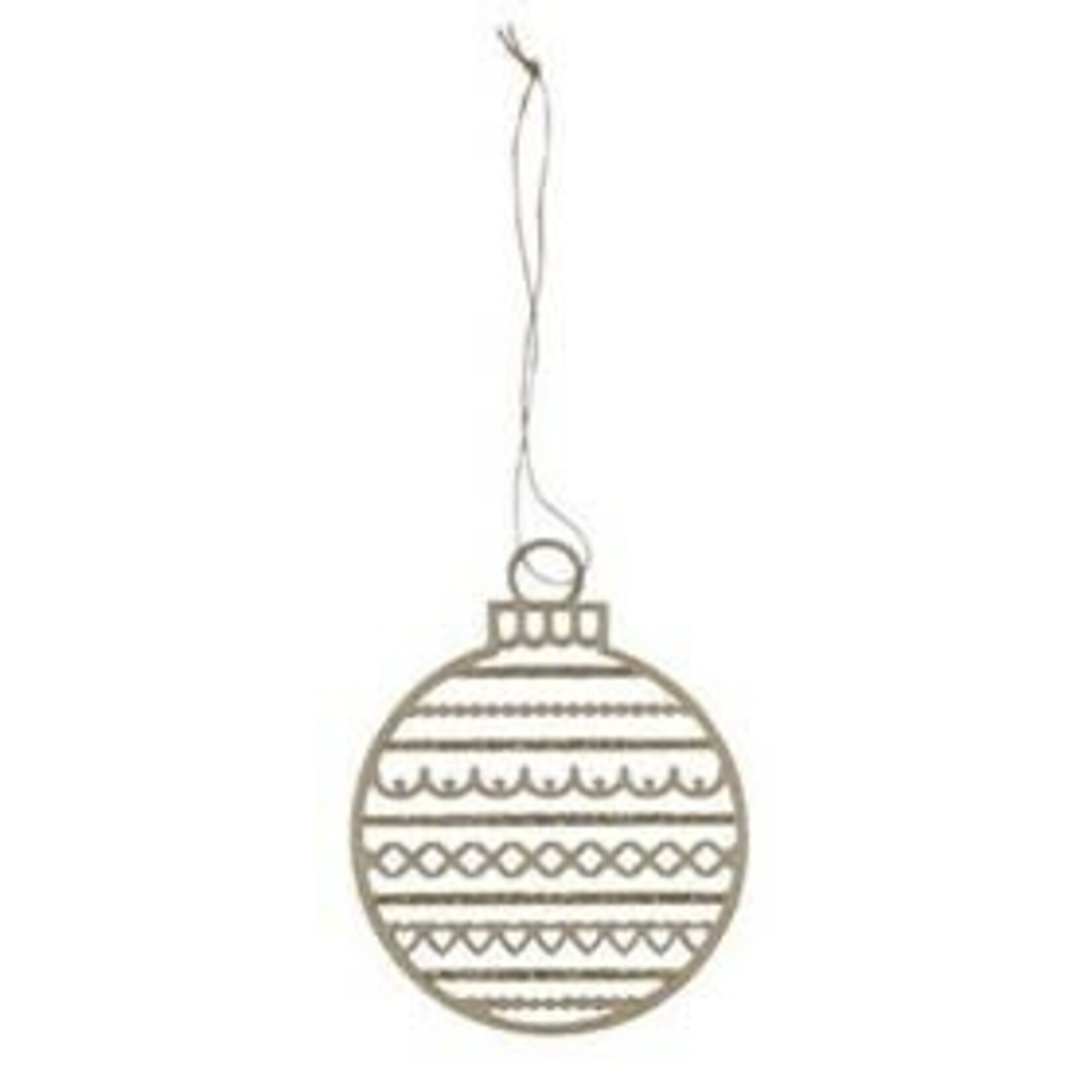 m. lynne designs round laser cut wood ornament