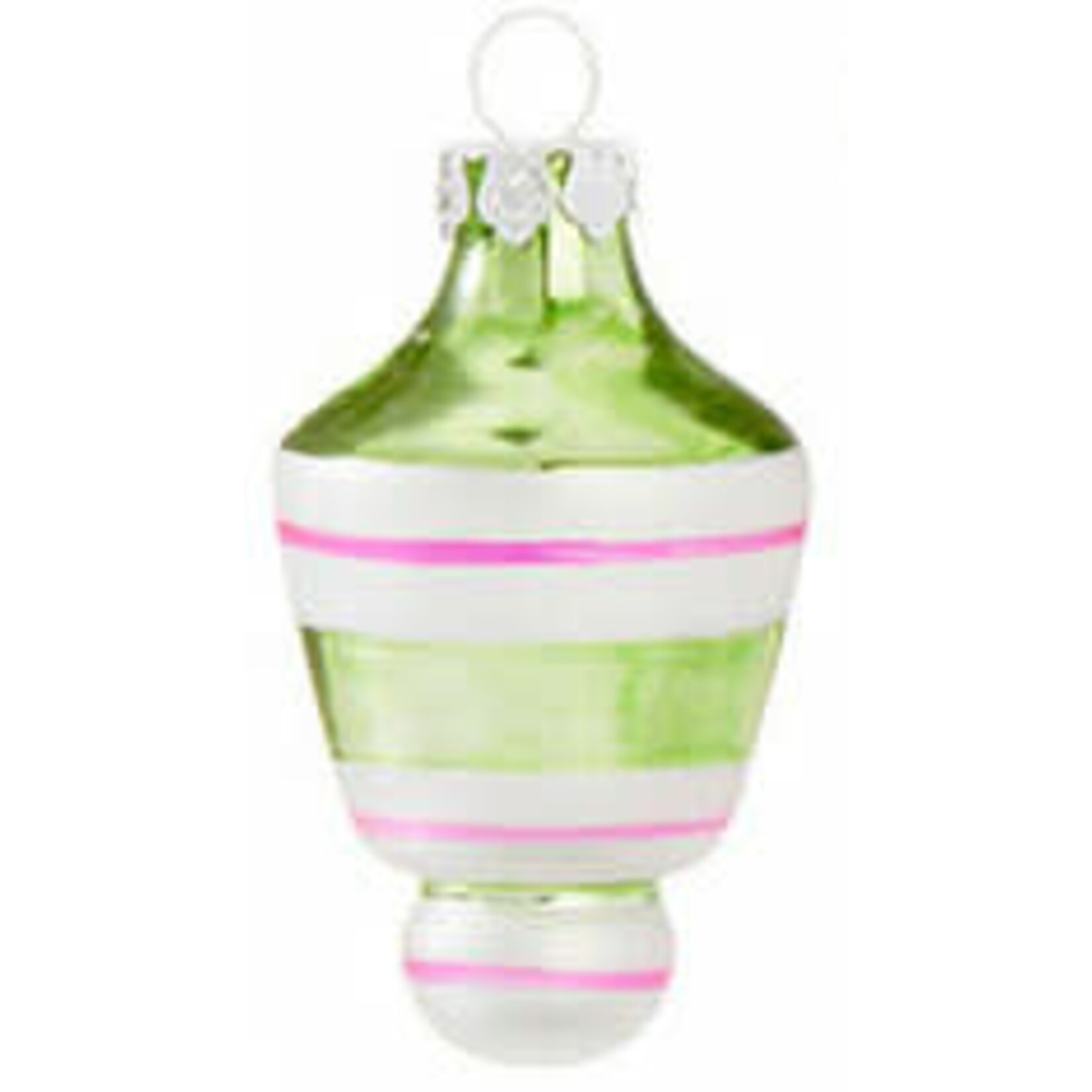 m. lynne designs retro glass ornament 3"