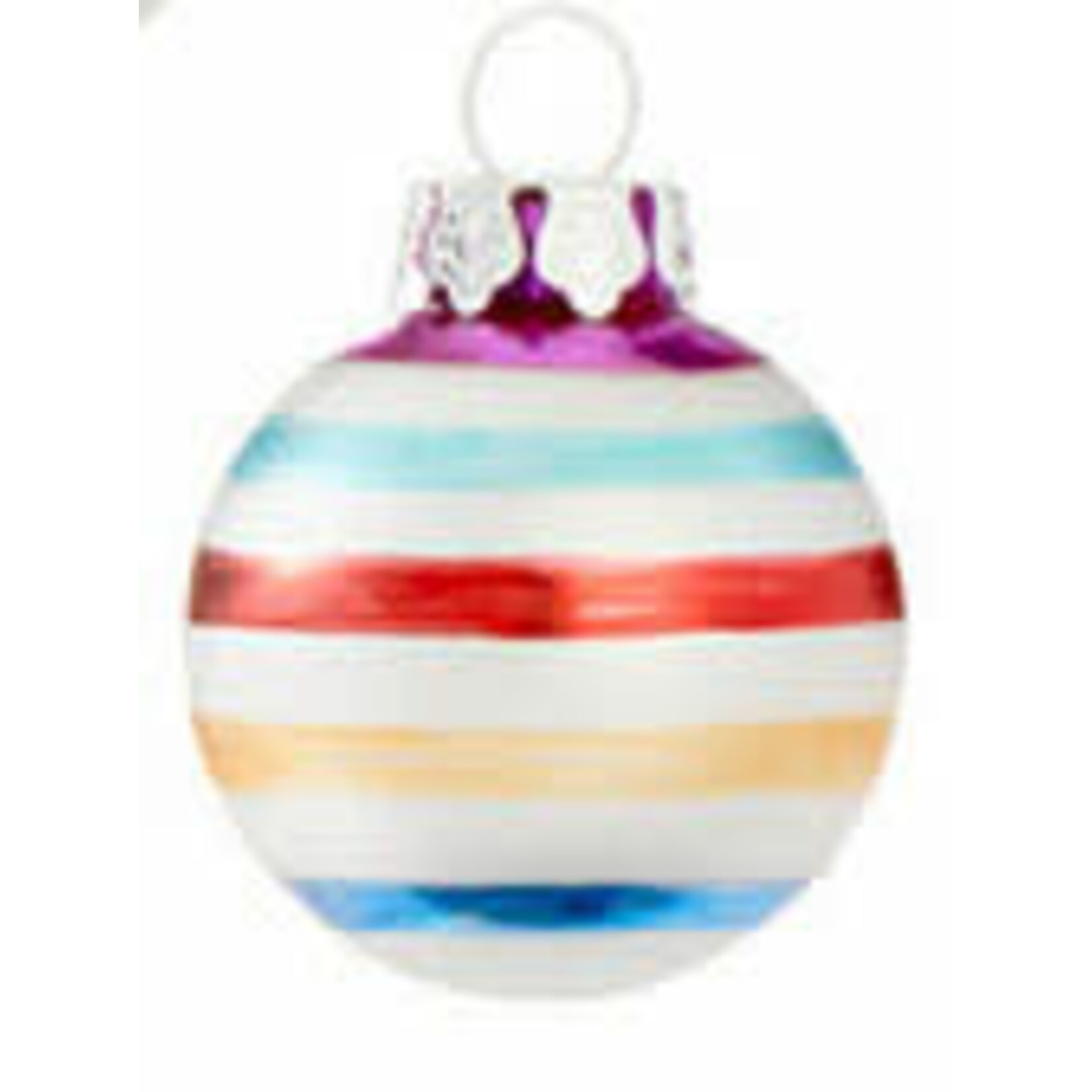 m. lynne designs retro glass ornament 3"
