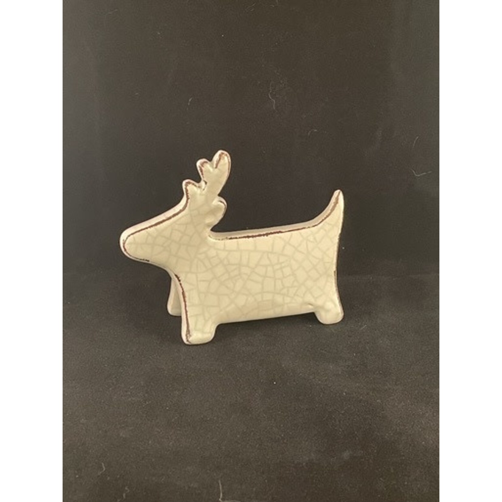 m. lynne designs ceramic crackle glazed deer