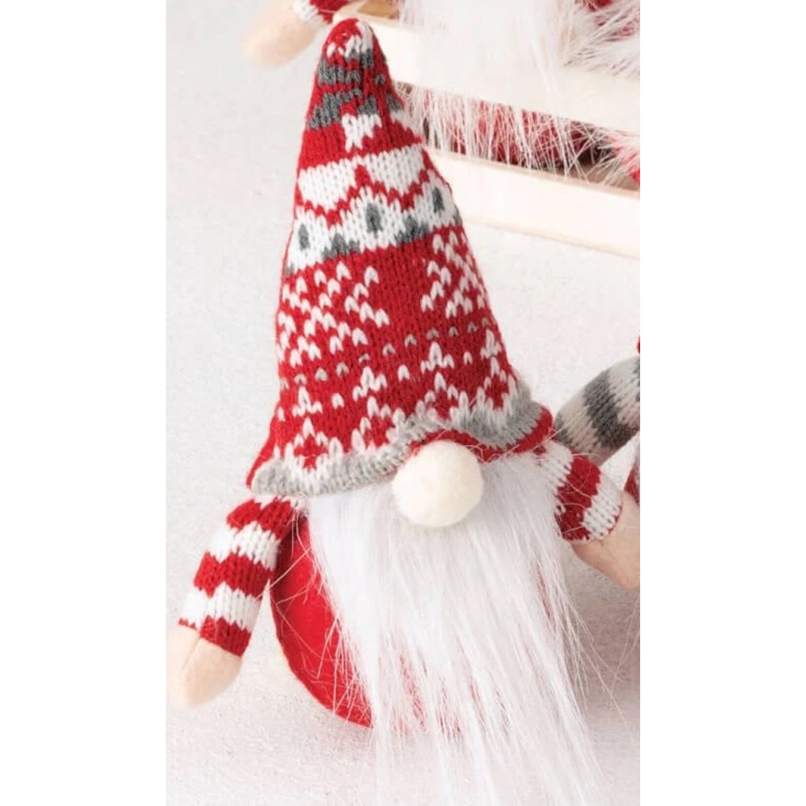m. lynne designs gnome ornament with red hat