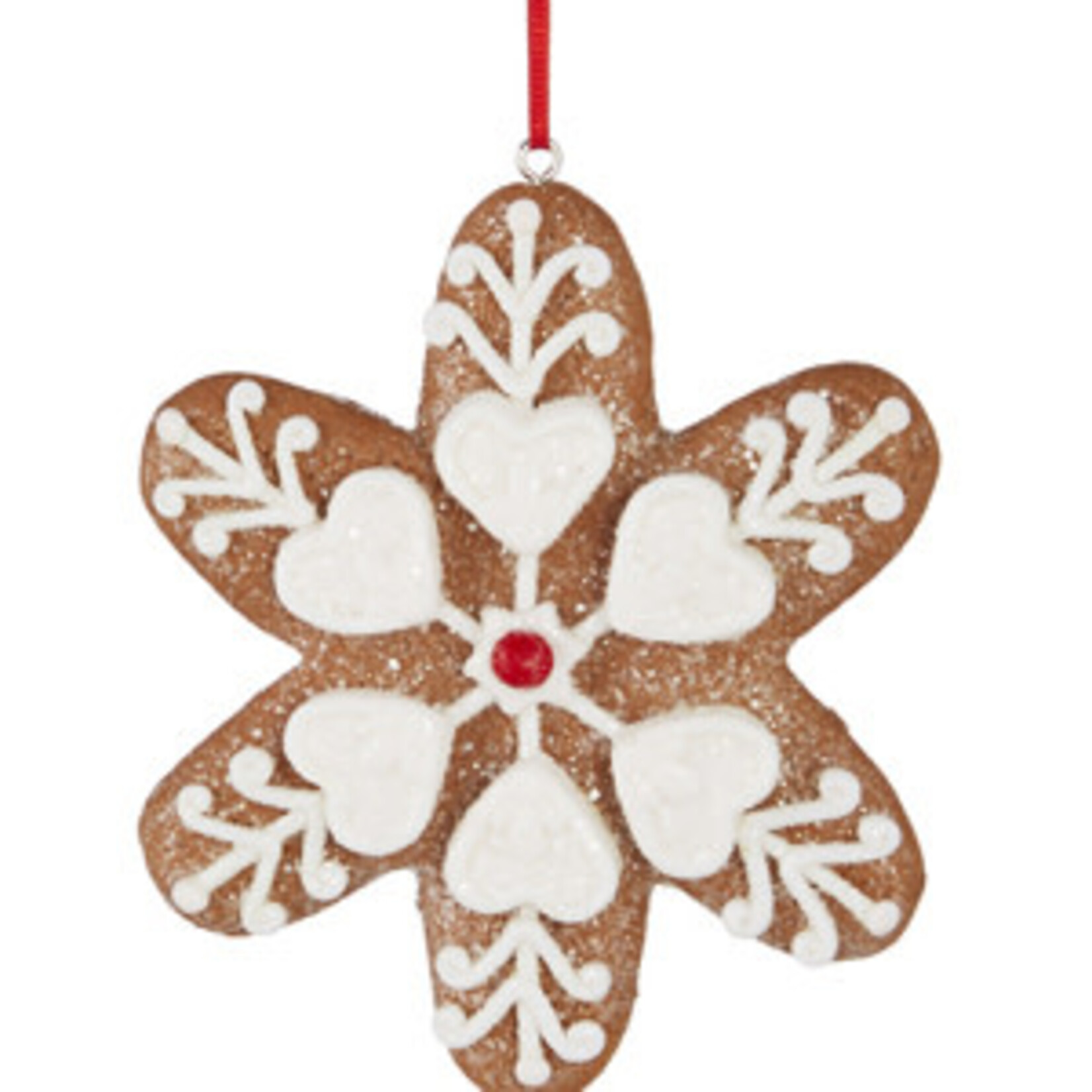 m. lynne designs gingerbread snowflake ornament