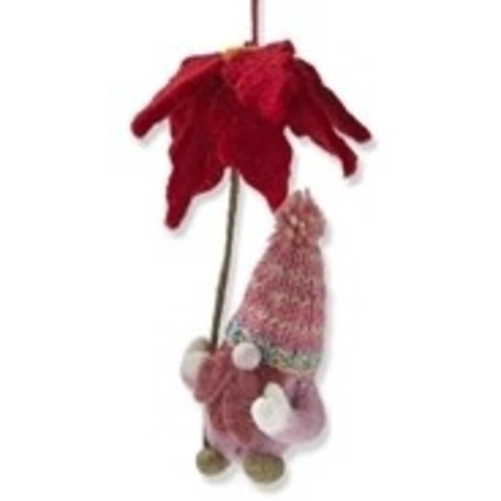 m. lynne designs festive gnome felted ornament