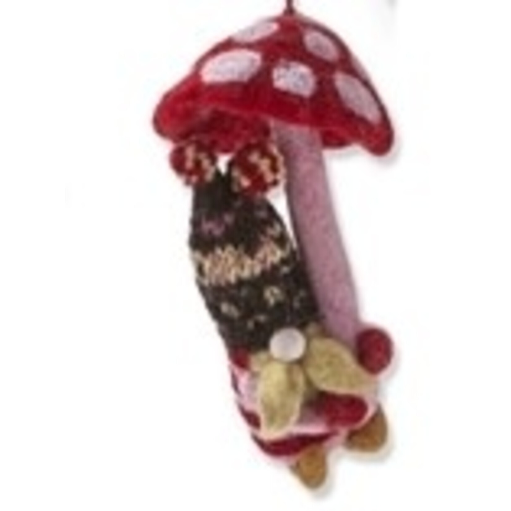 m. lynne designs festive gnome felted ornament
