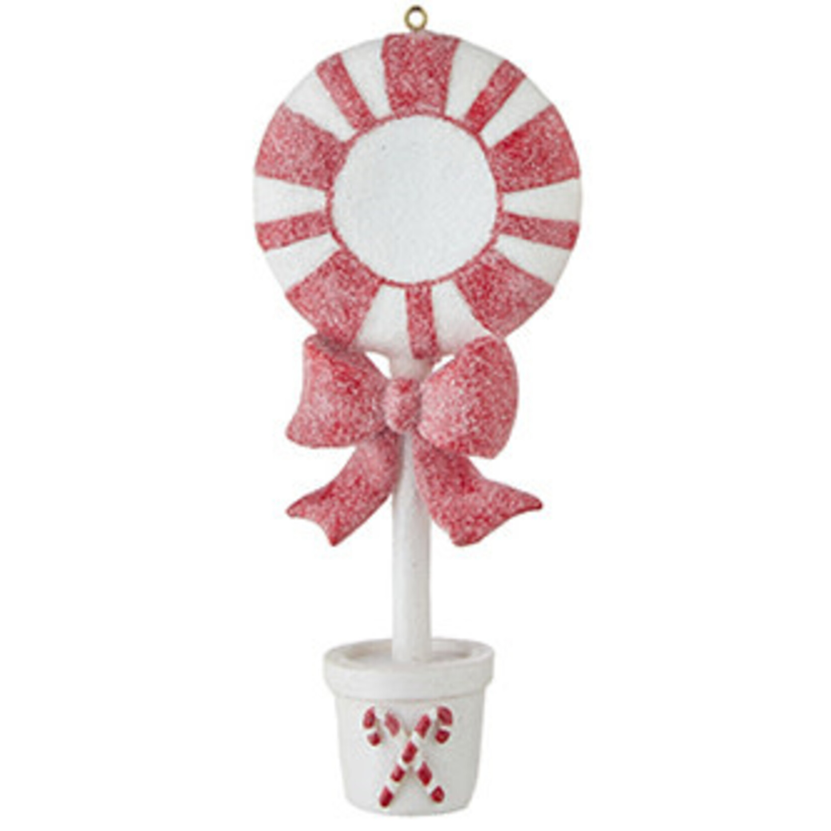 m. lynne designs peppermint topiary ornament