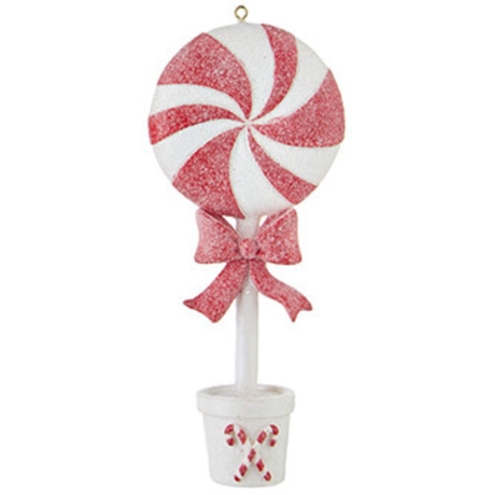 m. lynne designs peppermint topiary ornament