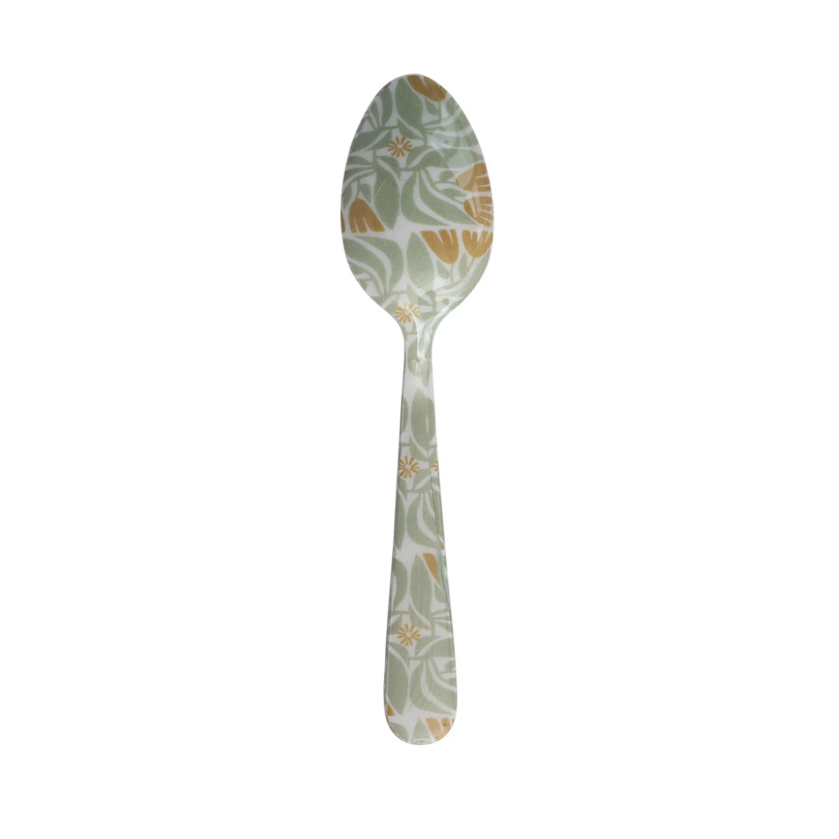 m. lynne designs enameled stainless steel spoon with flowers