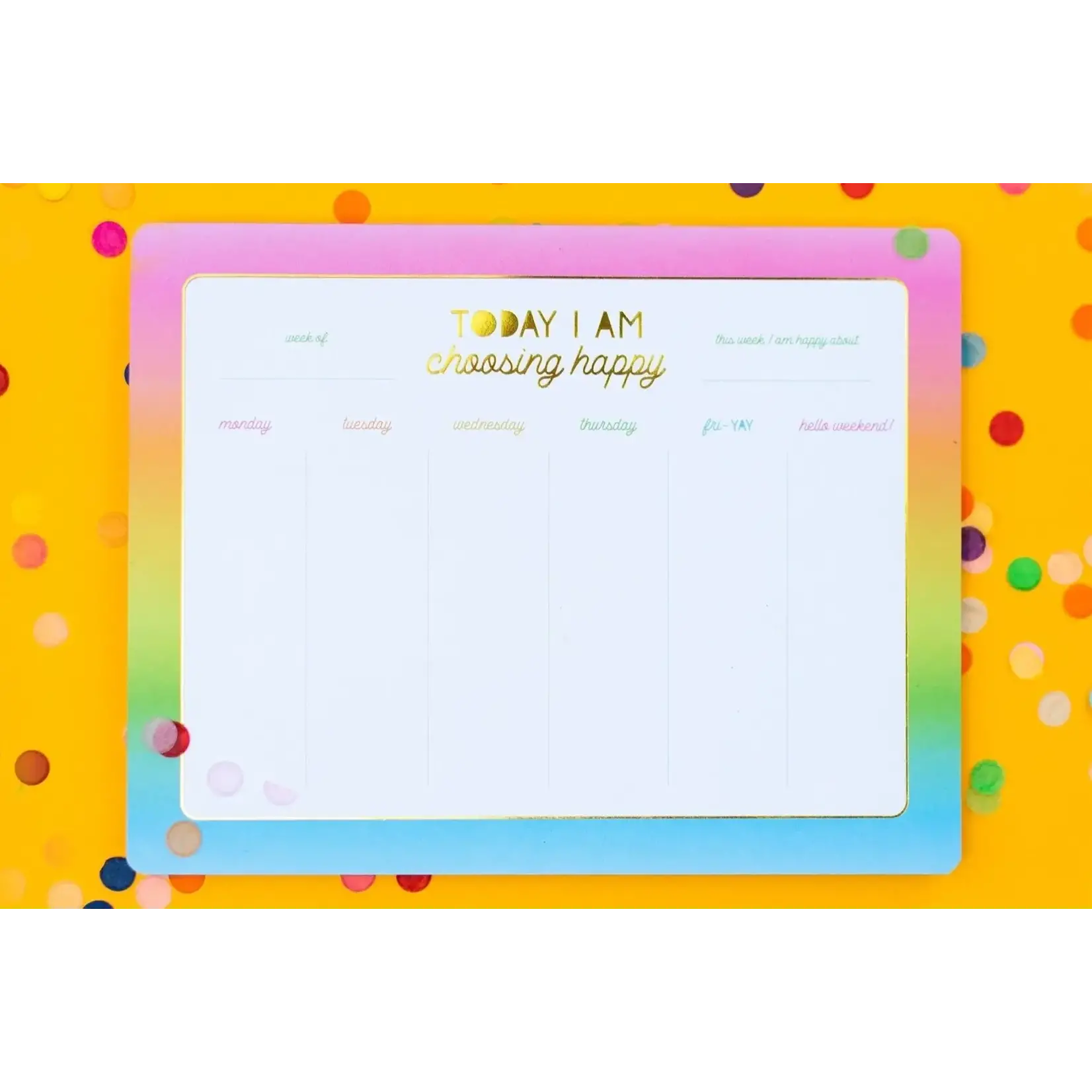 taylor elliott designs choose happy weekly planner notepad