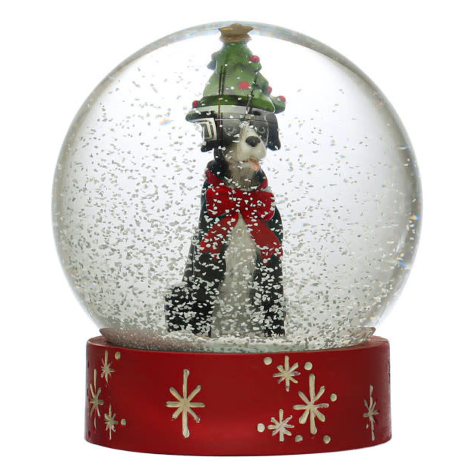 m. lynne designs dog snow globe