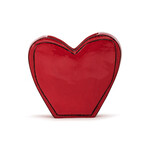 m. lynne designs red heart shaped vase