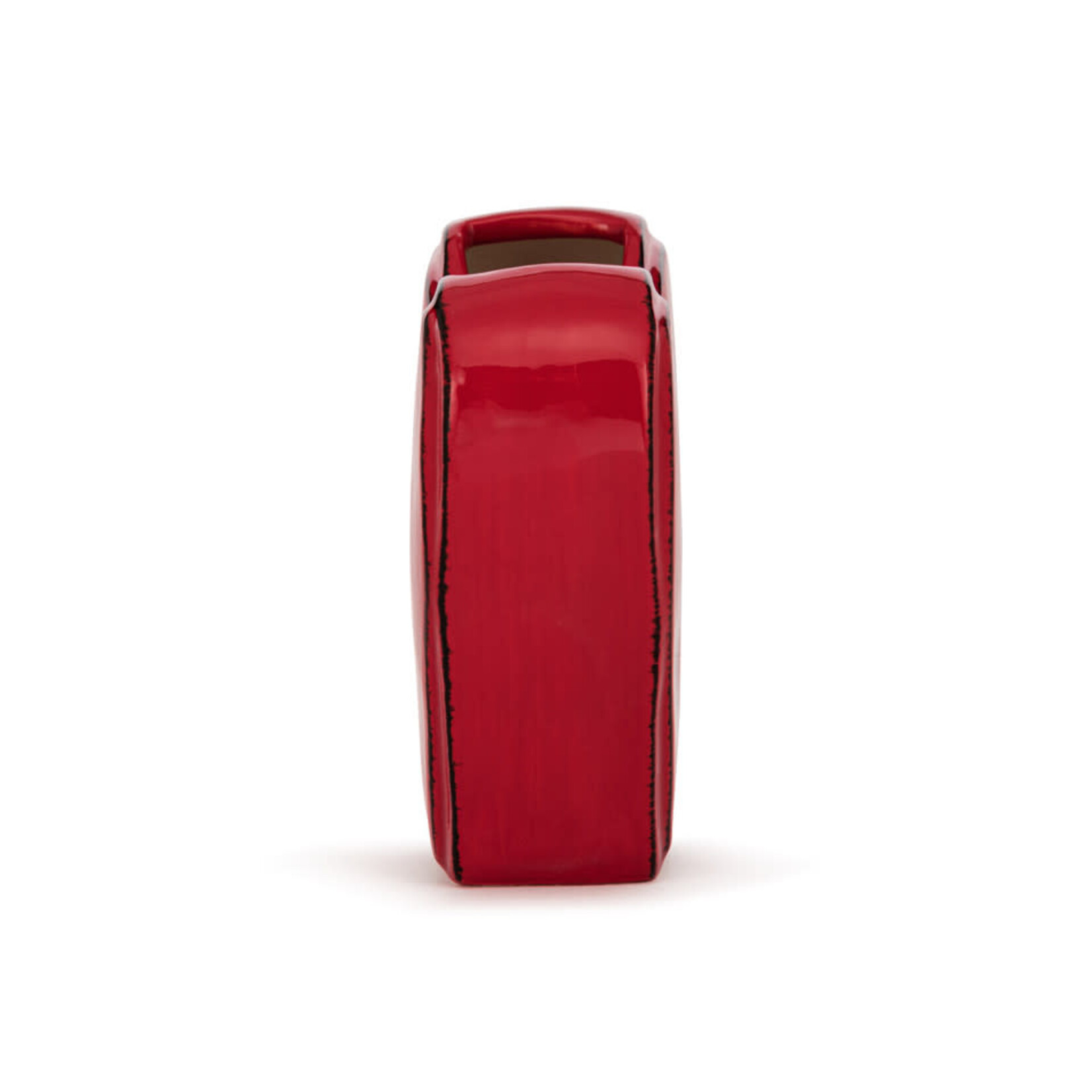 m. lynne designs red heart shaped vase