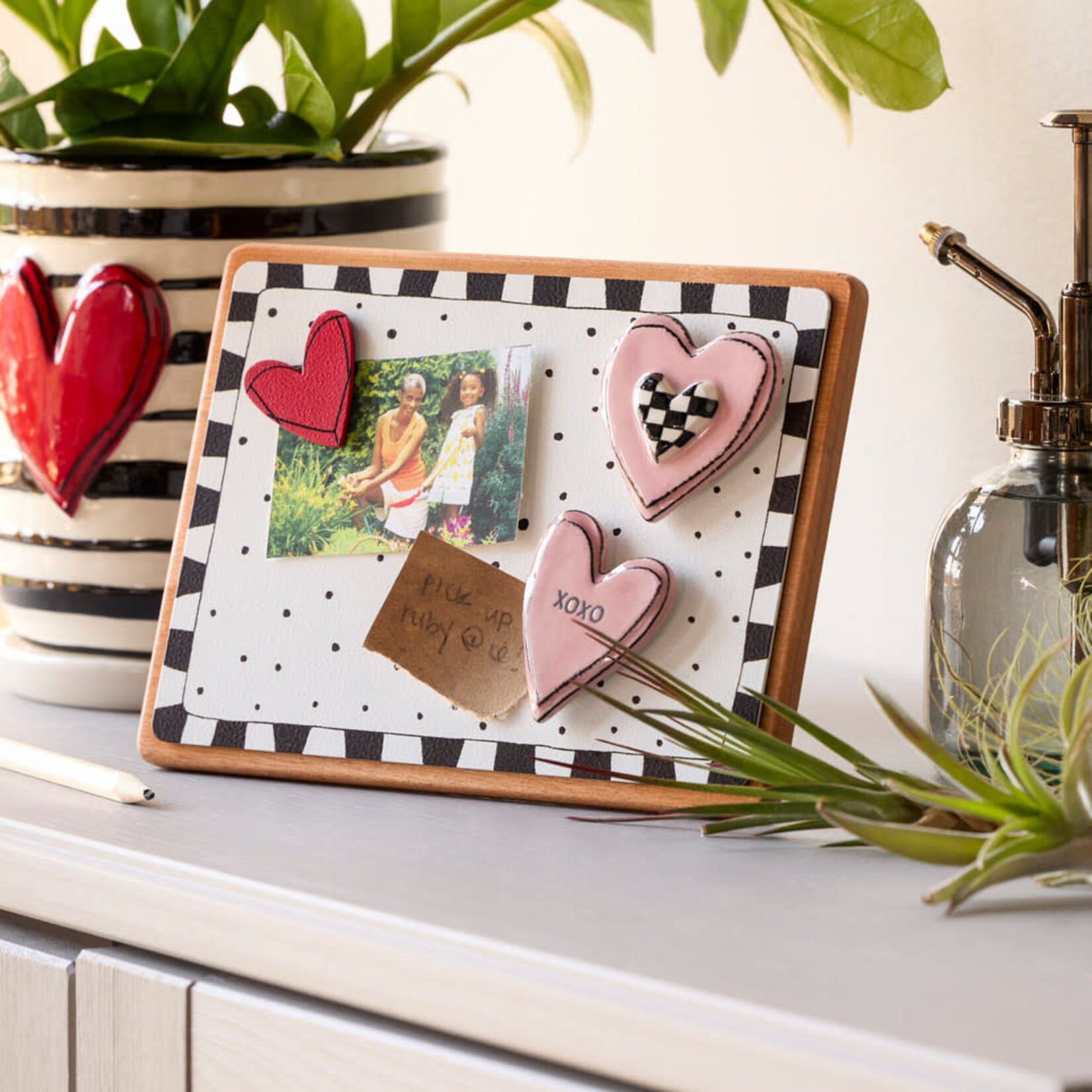 m. lynne designs red heart magnet board