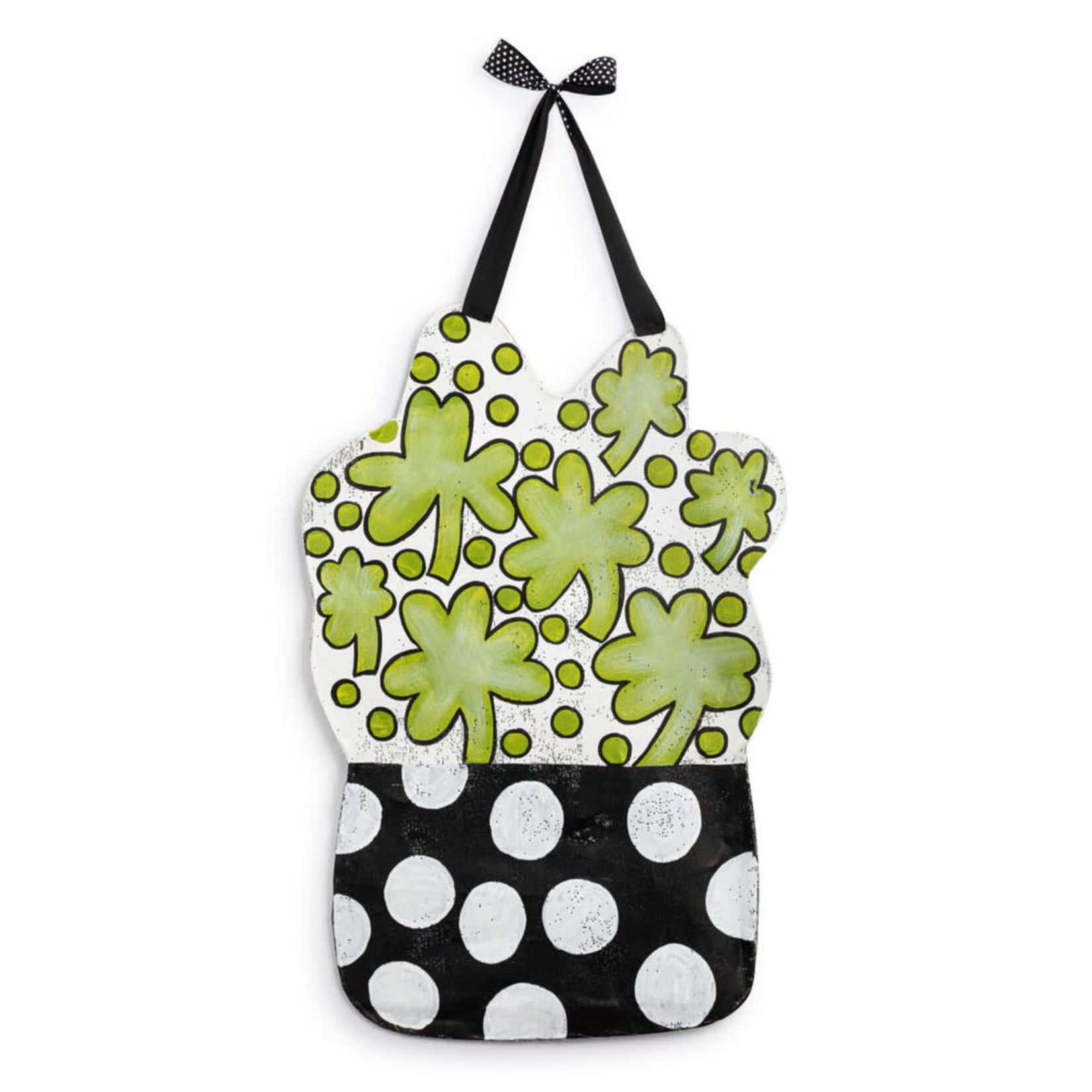 m. lynne designs reversible daisies and shamrock door hanger