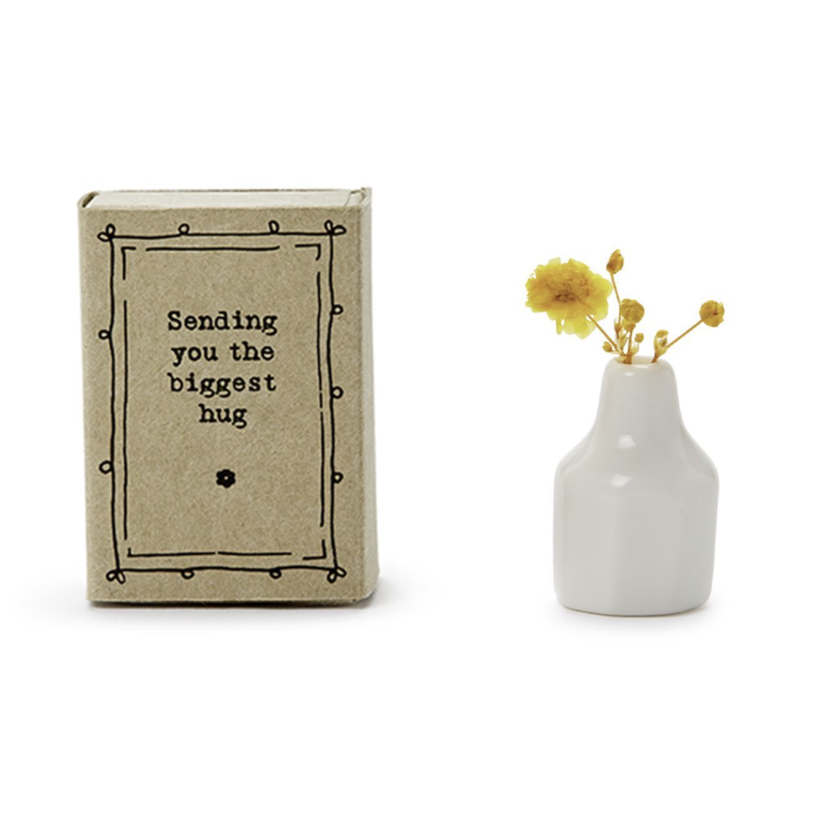 m. lynne designs ceramic trinket vase with flowers