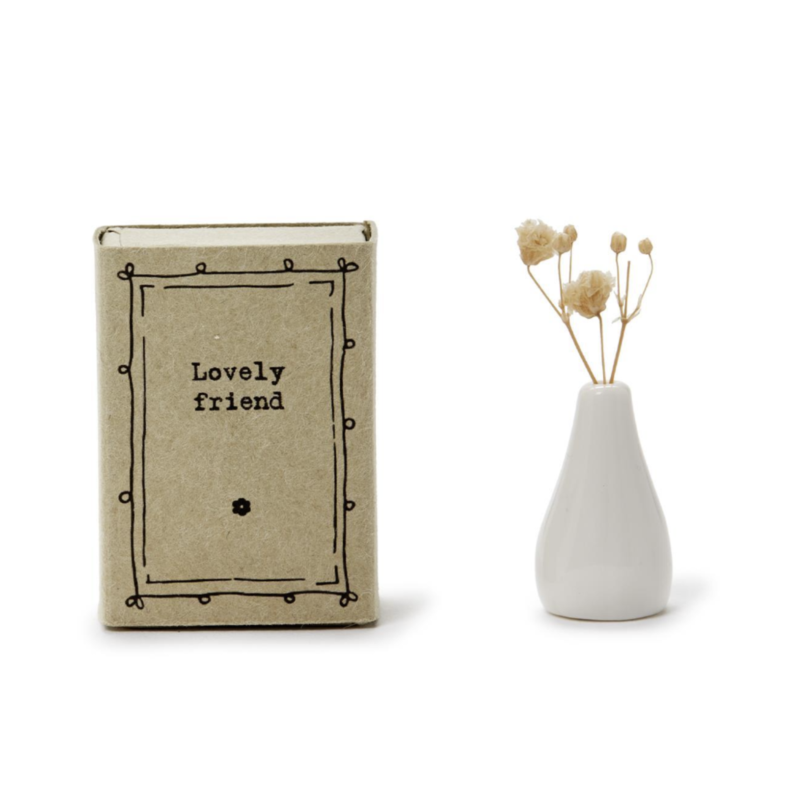 m. lynne designs ceramic trinket vase with flowers
