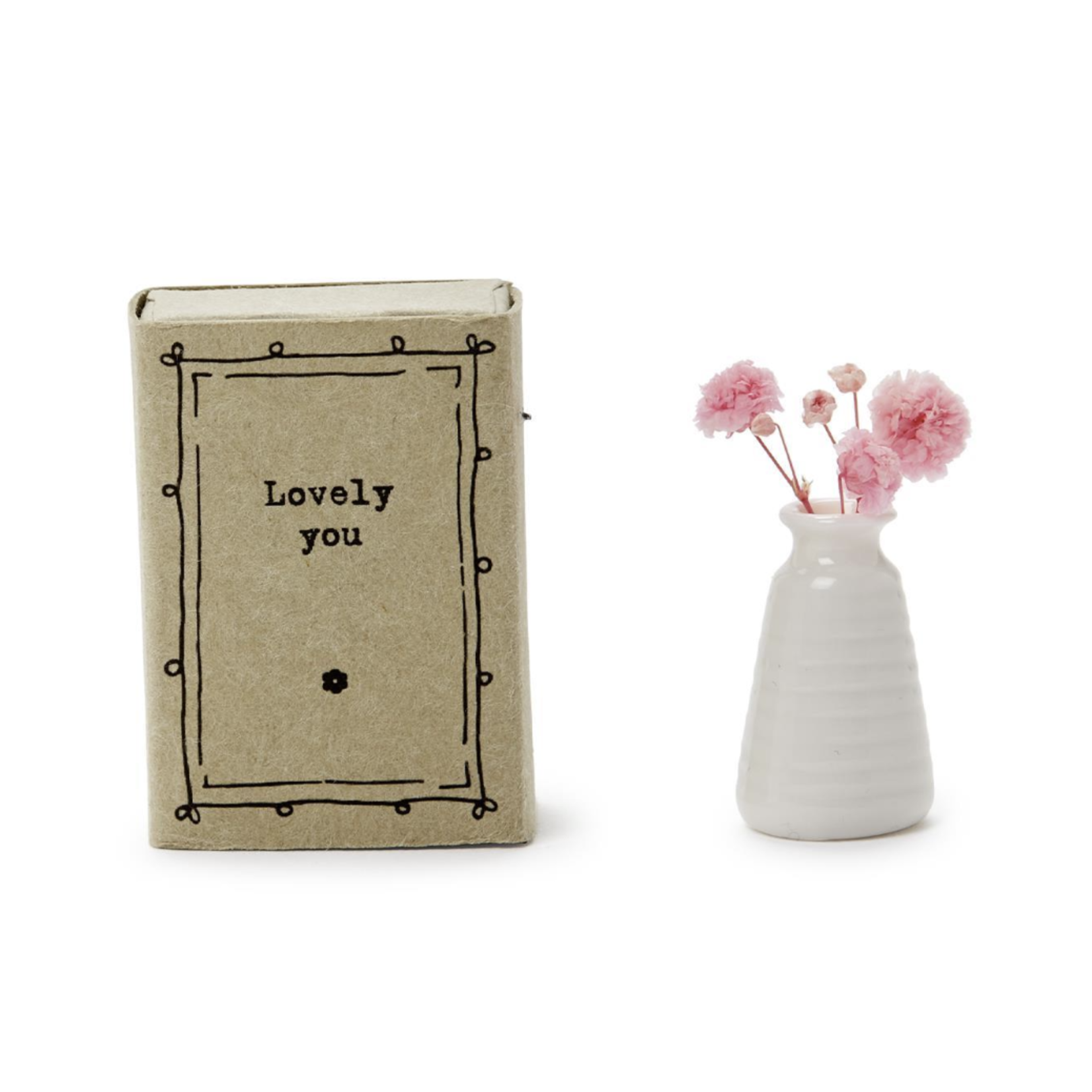 m. lynne designs ceramic trinket vase with flowers