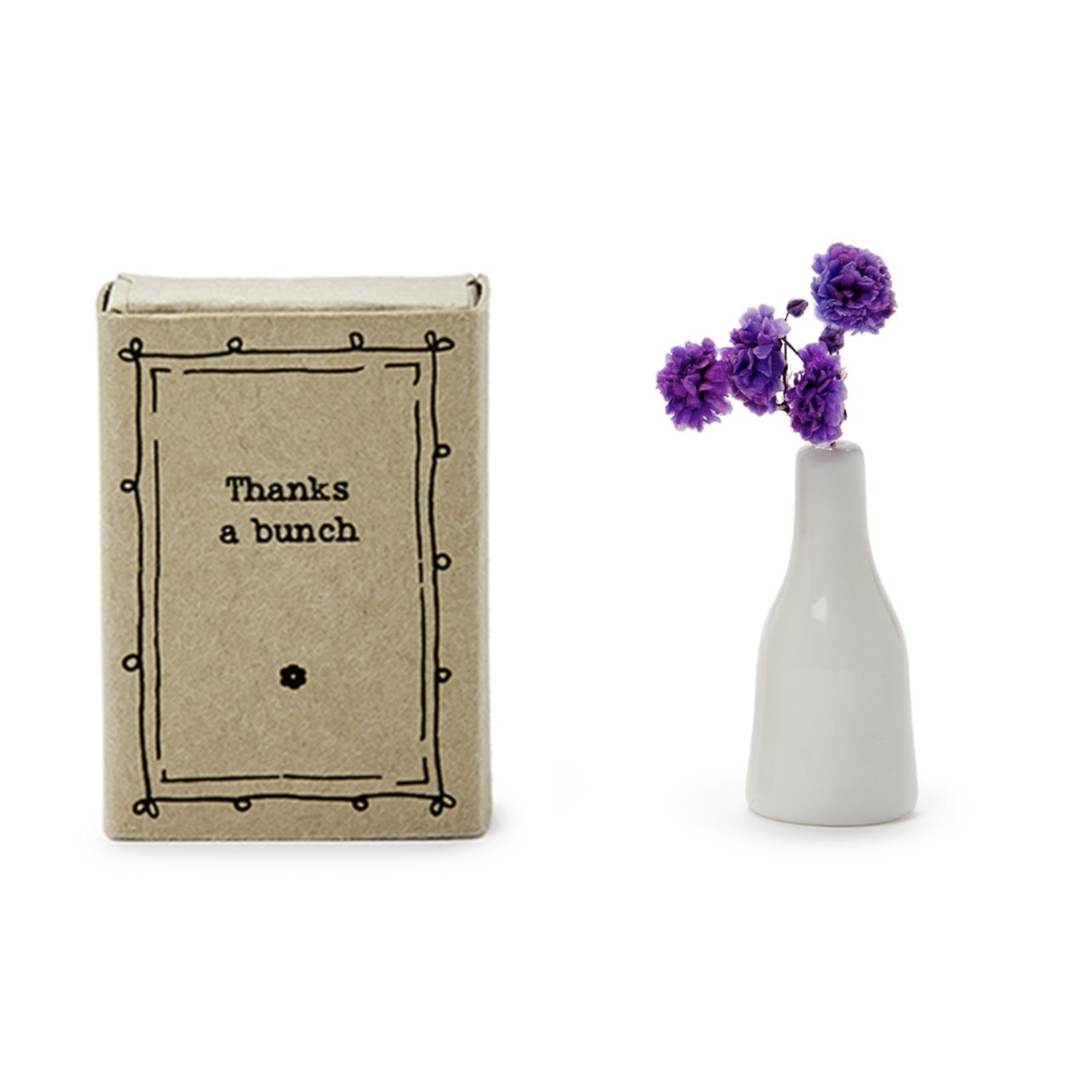 m. lynne designs ceramic trinket vase with flowers