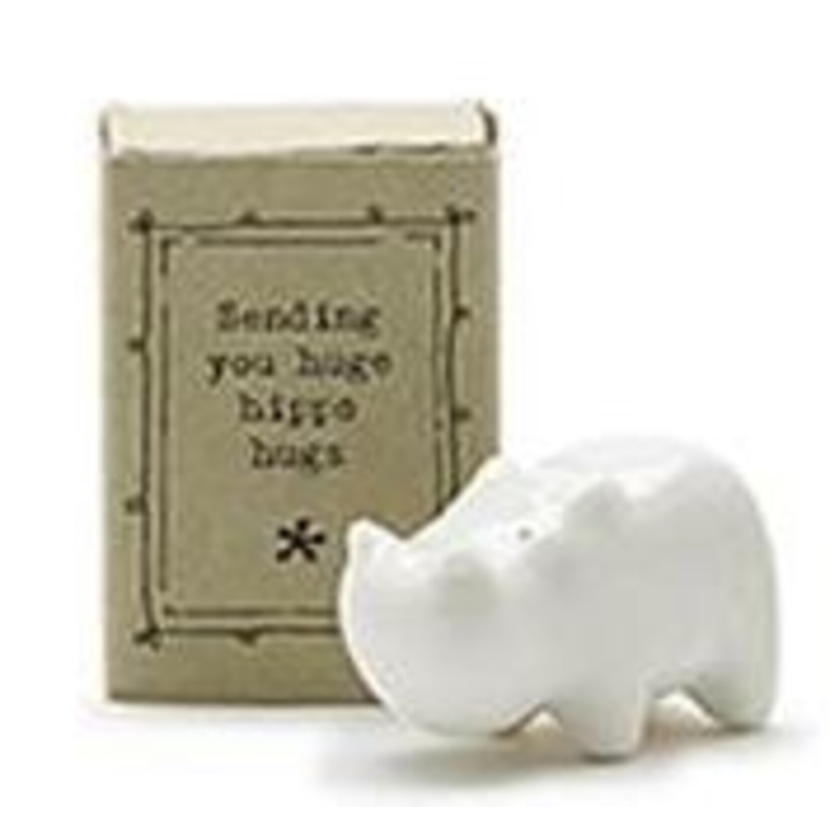 m. lynne designs ceramic trinket with animal and quote