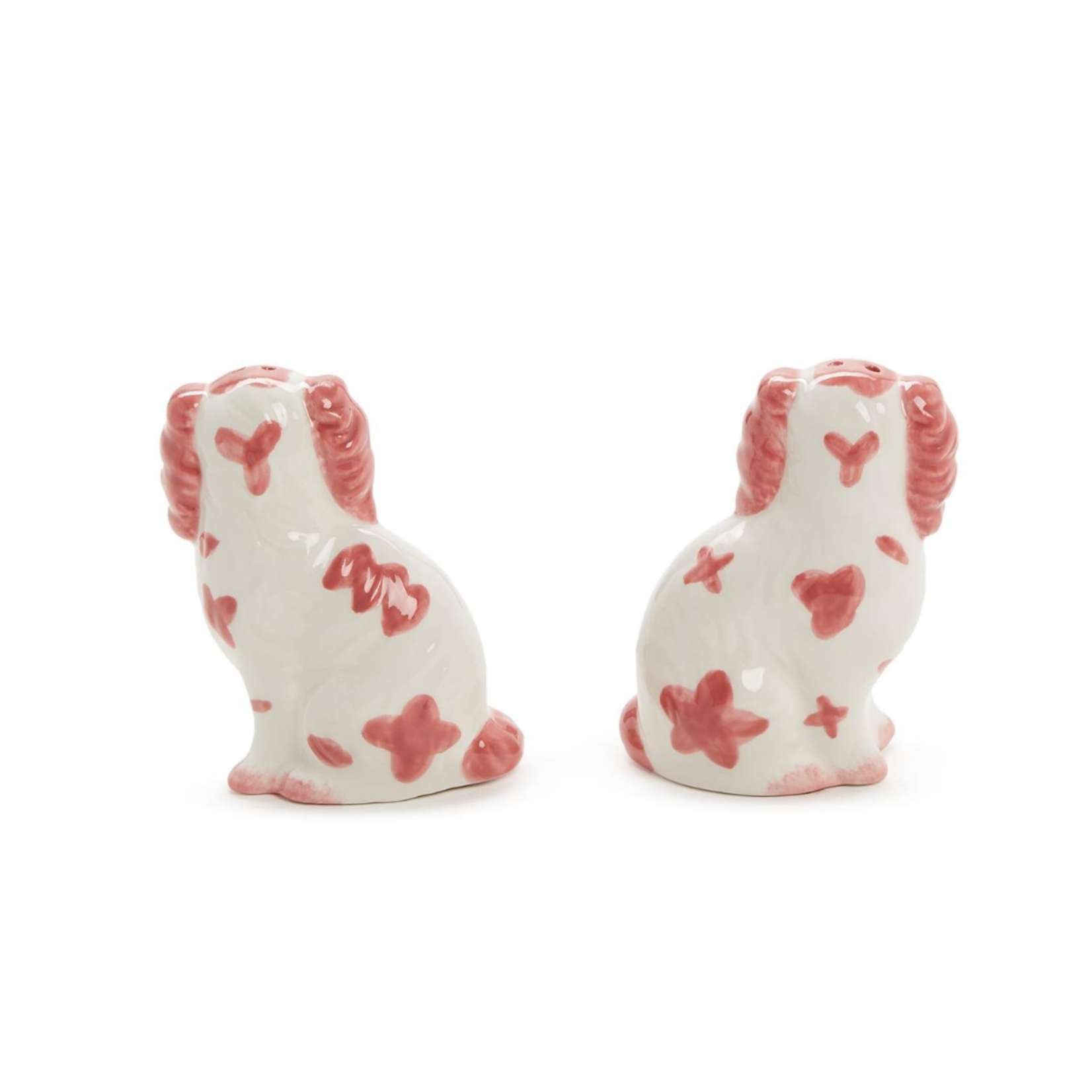 m. lynne designs pink staffordshire salt & pepper
