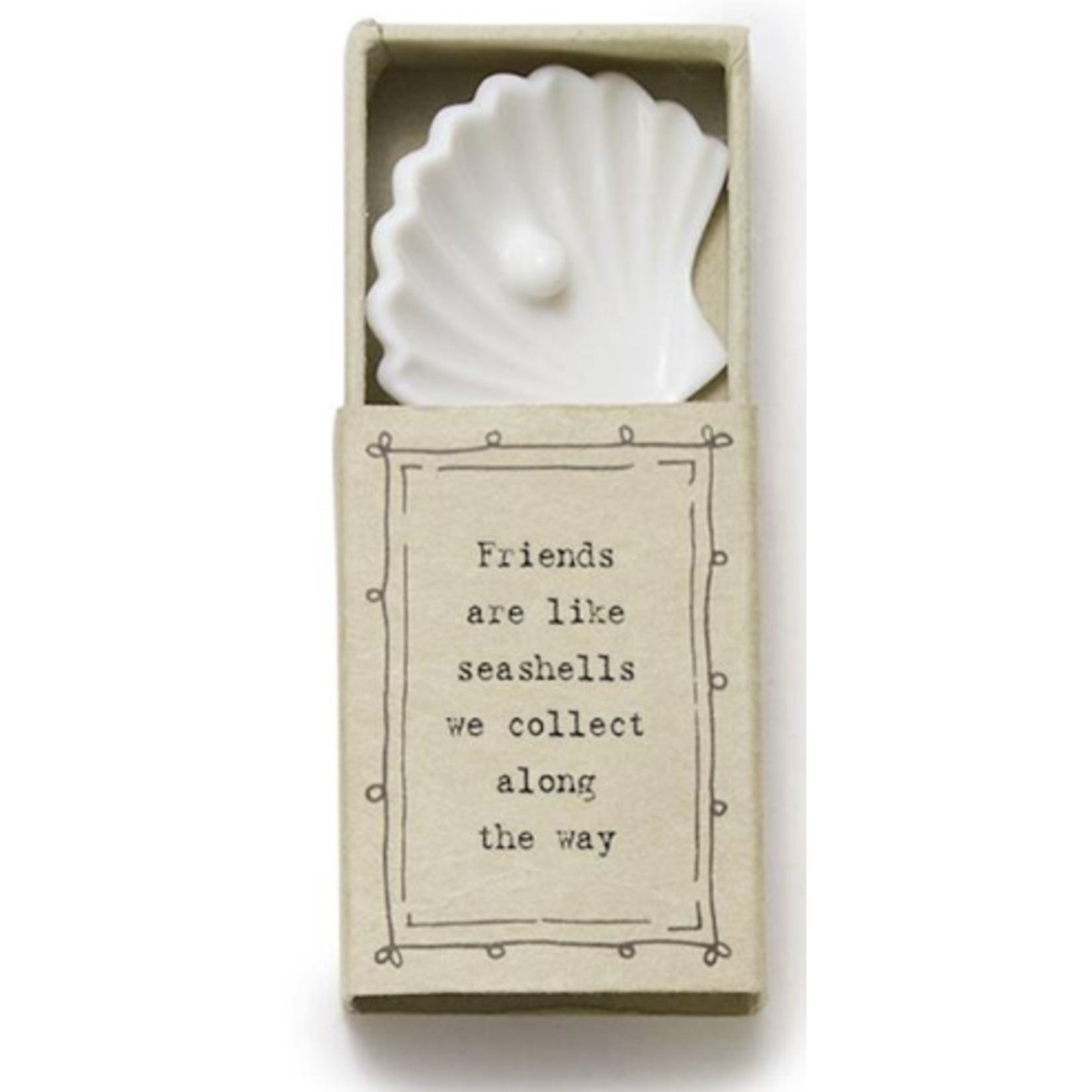 m. lynne designs shell trinket dish with matchbox