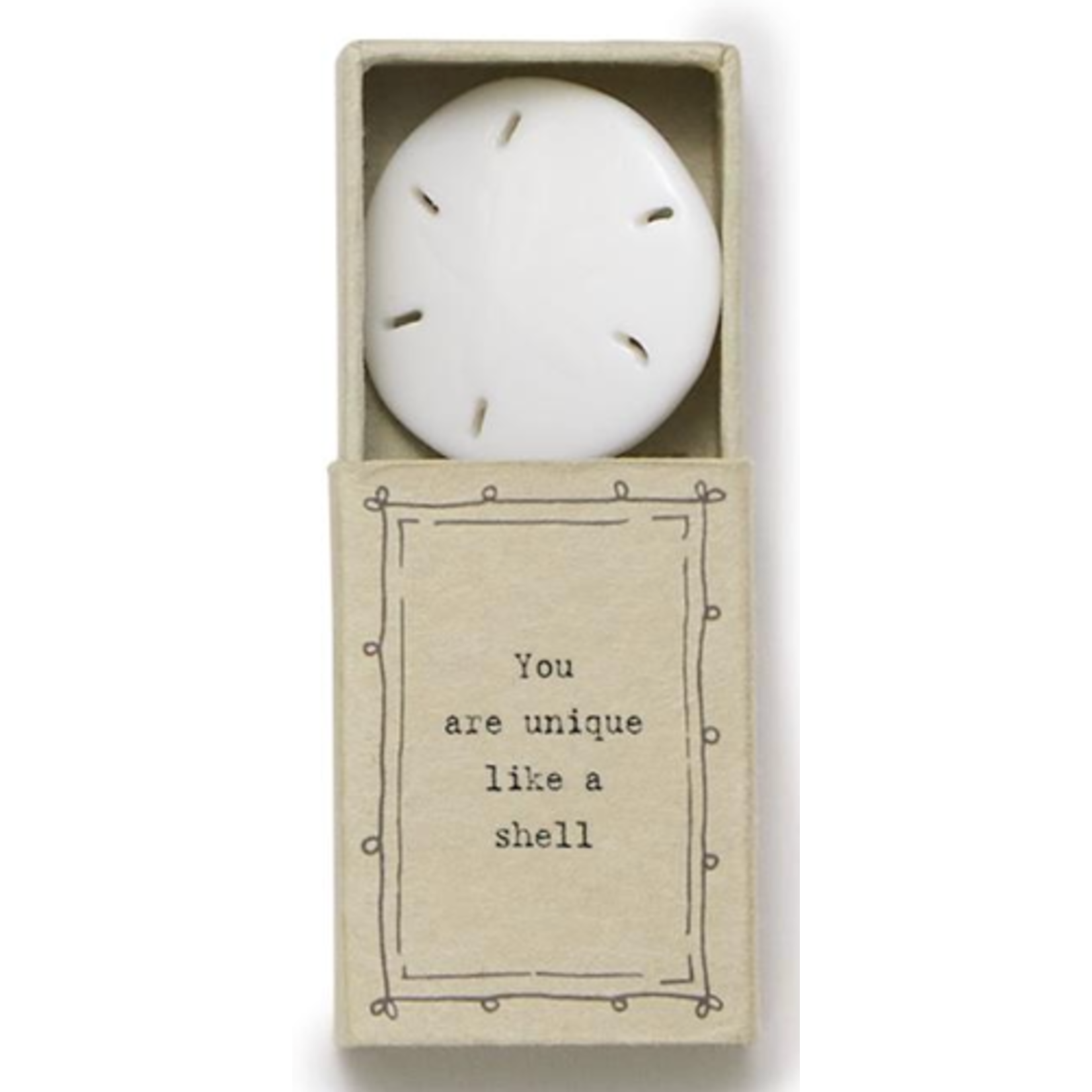 m. lynne designs shell trinket dish with matchbox