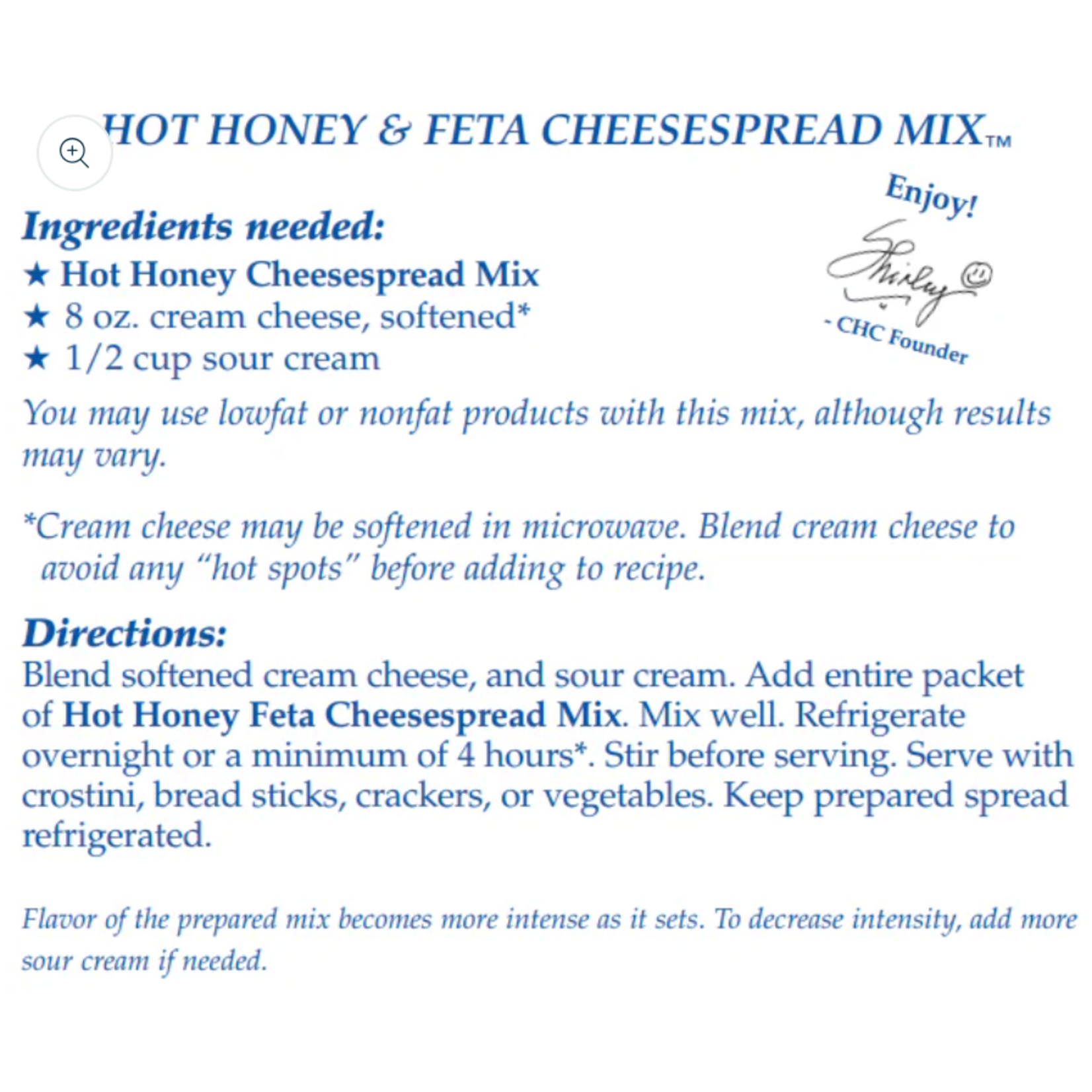 m. lynne designs hot honey & feta cheesespread dip mix