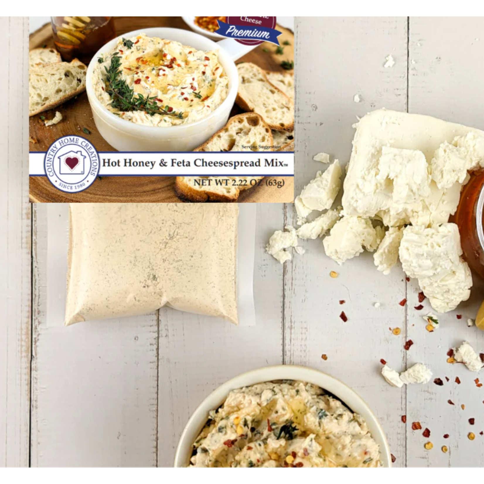 m. lynne designs hot honey & feta cheesespread dip mix