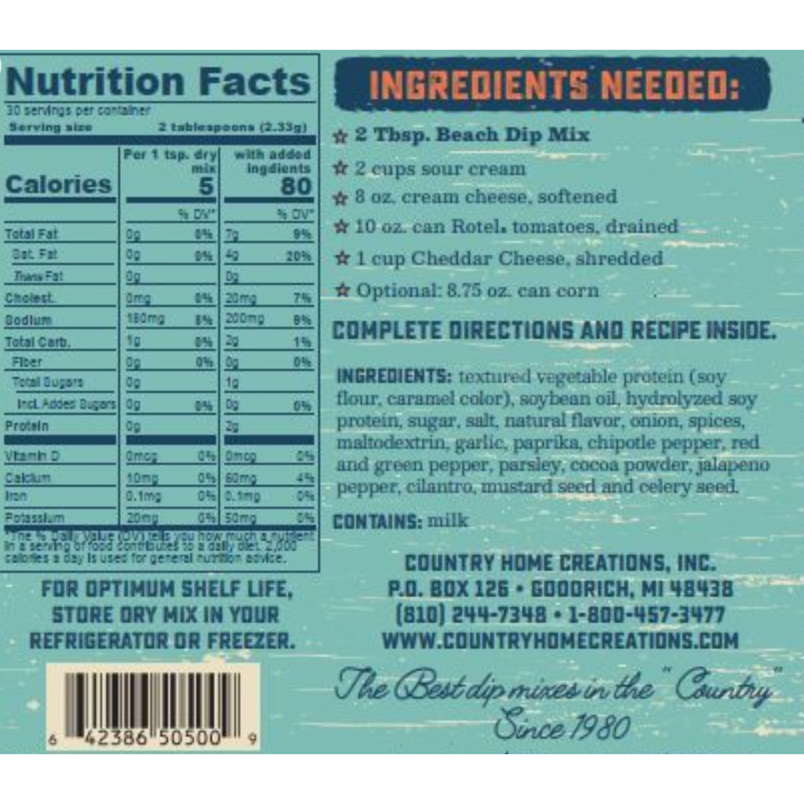 m. lynne designs beach dip mix