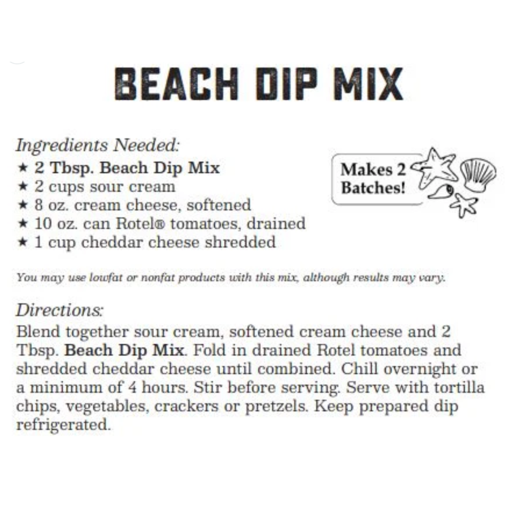 m. lynne designs beach dip mix