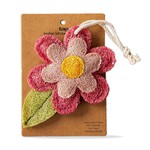 m. lynne designs flower loofah scrubber