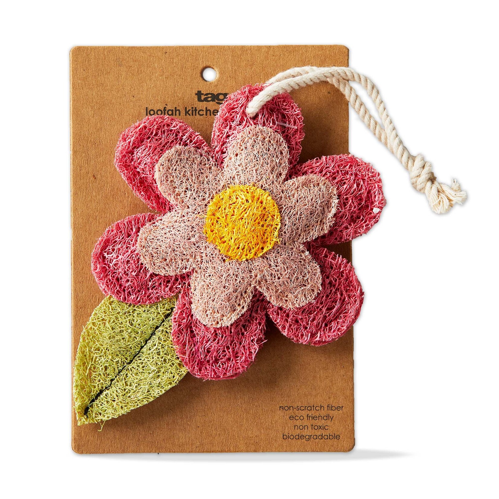 m. lynne designs flower loofah scrubber