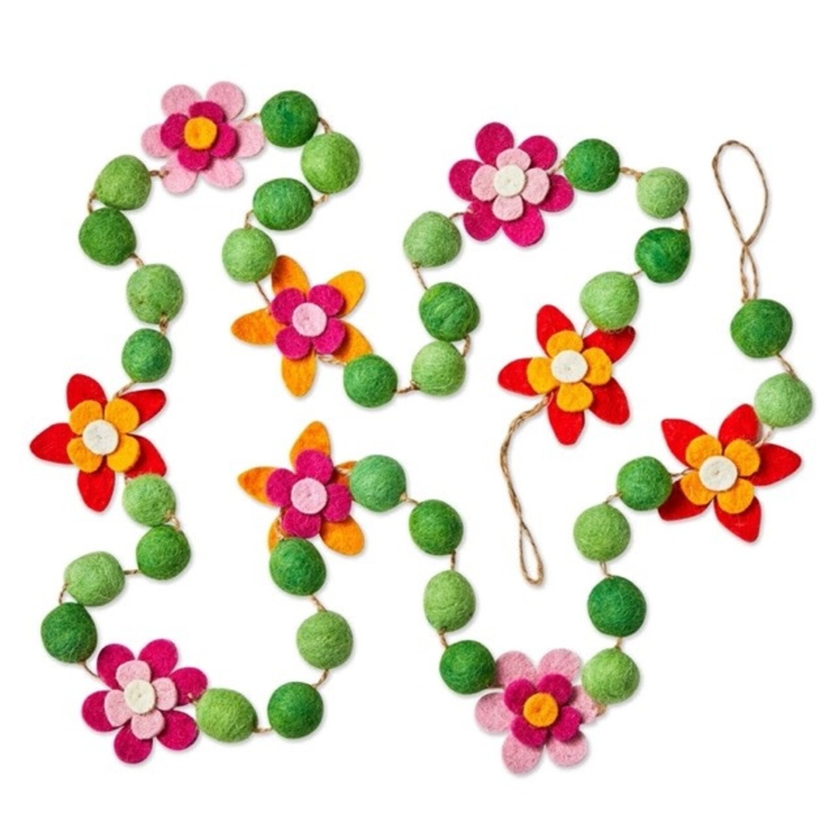 m. lynne designs flower wool felt garland