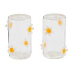 mud pie clear daisy salt & pepper set