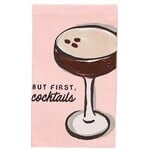mud pie bar but first cocktails tea towel