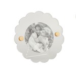 mud pie round mini scalloped acrylic picture frame