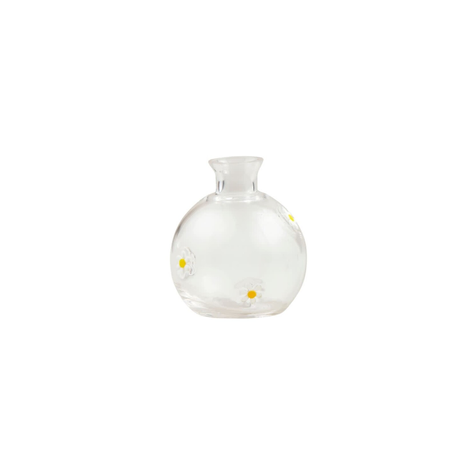 mud pie daisy inlay glass vase