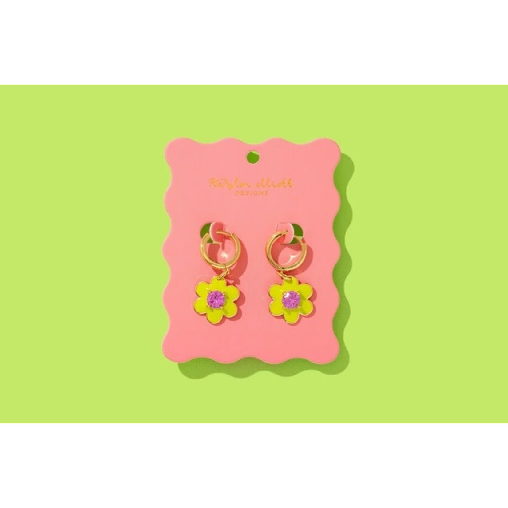 taylor elliott designs lucy green flower earring
