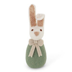 m. lynne designs green felt bunny with bow