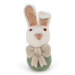m. lynne designs small felt green bunny with bow