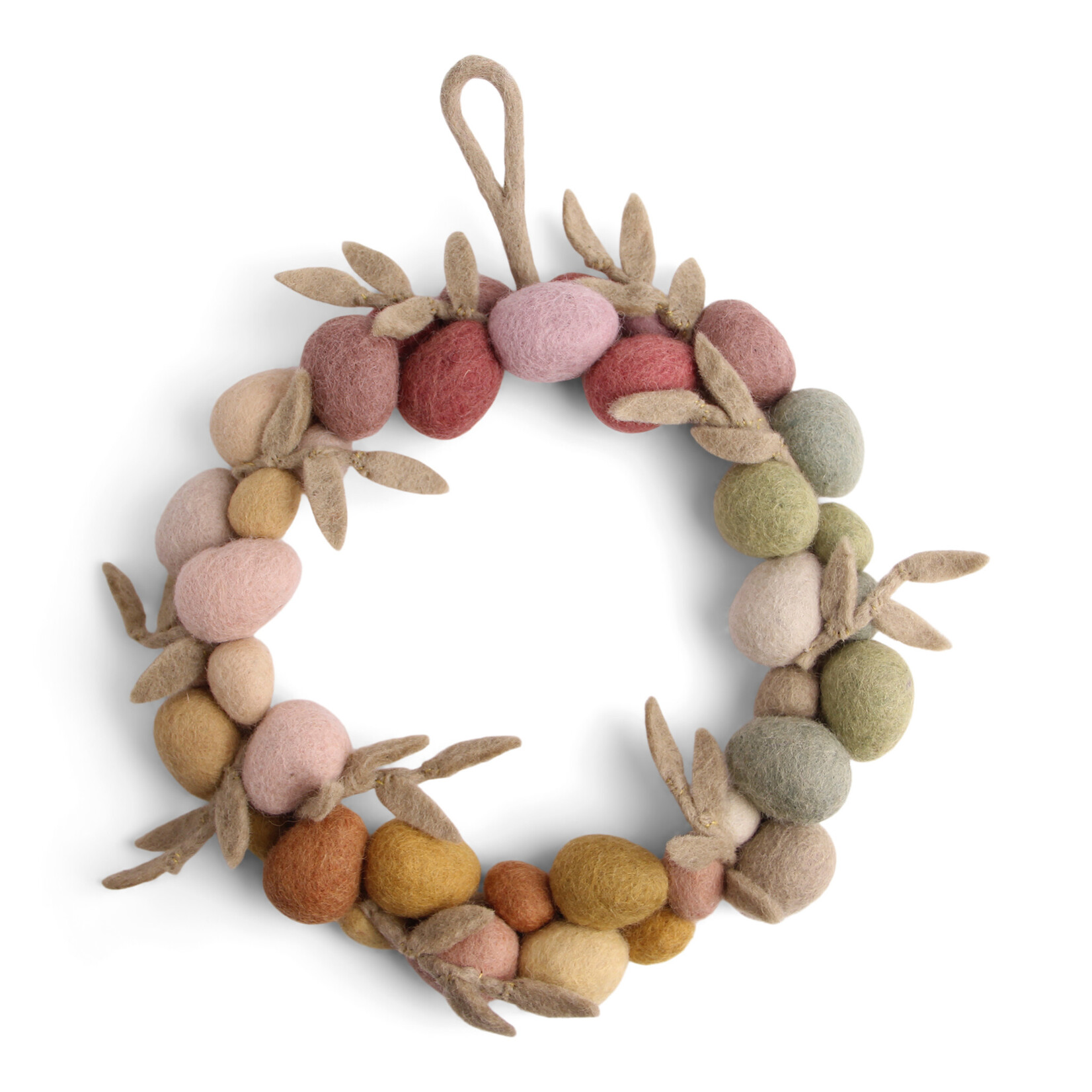 m. lynne designs big felt egg wreath